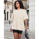 thumbnail image 5 of Camiseta Adorejoy de gran tamaño, vintage, lavada, holgada, casual, para mujer, 5 of 8