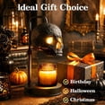 thumbnail image 4 of Skull Candle Warmer Lamp with Timer, Dimmer and Adjustable Height, 2 Bulbs Included, Gothic Decor for Bedroom, Living Room, Halloween, 4 of 8