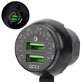 thumbnail image 1 of Cargador de Coche Toma de Cargador USB Dual Carga Rapida Con Voltímetro de Pantalla a Color Universal para Vehículo Barco RV Motocicleta ANGGREK Otros, 1 of 8