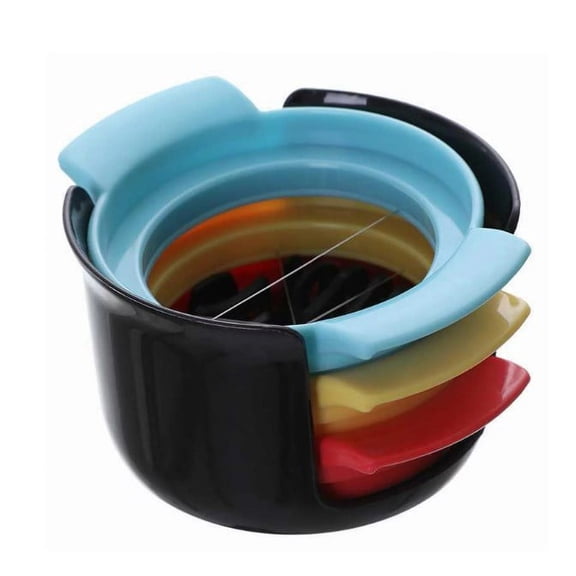 Travelwant Egg Slicer Set for Hard Boiled Eggs Mushroom Strawberry Cherry Tomato Kiwi Fruit with Stainless Steel Blades Multipurpo