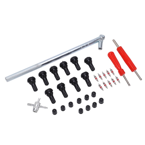 Extractor de vástago de válvula de neumático de automóvil, 34 piezas, extractor de núcleo de válvula de neumático, herramienta extractora de vástago de válvula, instalación sin esfuerzo