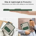 thumbnail image 4 of Case for iPad Air 13" 2024/2025, with Built-in Kickstand Shockproof Rugged Skin-Feel Cover Slim Lightweight Military Grade Drop Protection Cover for iPad Air 13" 2024/2025, Green, 4 of 7