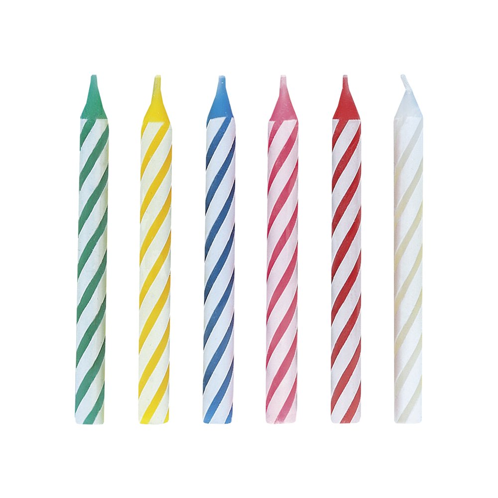 Boxed Birthday Candles, 2.5 in, Assorted, 24ct