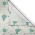 thumbnail image 4 of Ambesonne Bird Valance Pack of 2, Abstract Silhouette Woodcock, 54"X12", Almond Pale Green, 4 of 5