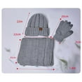thumbnail image 4 of TMOYZQ 3 in 1 Winter Hats Scarf Gloves Set for Women & Men, Warm Thick Ribbed Chunky Cable Knit Skull Caps Neck Warmer Long Scarf Touchscreen Mittens for Cold Weather Christmas Gifts, 4 of 6
