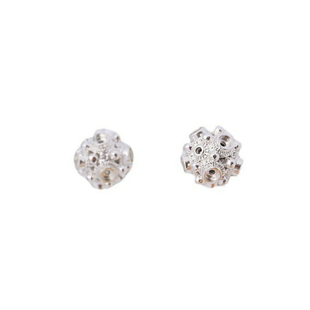 Minnieouse 2 piezas de gorras de cuentas de Metal para fiestas, bodas, vacaciones, joyería DIY, fabricación de moda, encontrar accesorios caseros para Ropa, zapatos y accesorios Miscelánea Plata Minnieouse AP016019-02