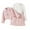 Pink, variant on jsaierl Kids Toddler Baby Girl Fall Outfit 3 Pcs Long Sleeve High Neck Long Sleeve Sweater Top and Plaid Crop Jacket and Plaid Skirt Sets Winter Clothing 4T-7T