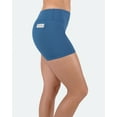 thumbnail image 3 of Tough Mode Women's 3" 5" Mid-Waisted Athletic Running Workout Volleyball Spandex Gym Dance Crossfit WOD Lifting Active Soccer Sports Training Compression Booty Shorts, 3 of 7