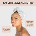 thumbnail image 4 of Kitsch Super Absorbent Microfiber Hair Towel Wrap, Micro Dot, 1 Count, 4 of 13