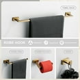 thumbnail image 2 of Wowow 5-Piece Gold Decorative Bathroom Hardware Set with Towel Bar,Toilet Paper Holder and Robe Hook, 2 of 5