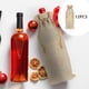 thumbnail image 1 of 12 bolsas de arpillera para botellas con cordón para llevarlas en el bolso, bolsas de regalo para botellas, bolsas de regalo para fiestas navideñas, beige, 1 of 8