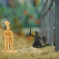 thumbnail image 4 of Miangastore 200Pcs Miniature Soldier Figurines Gray Gold Plastic Educational Exhibition Tool For Model Group Landscape, 4 of 9