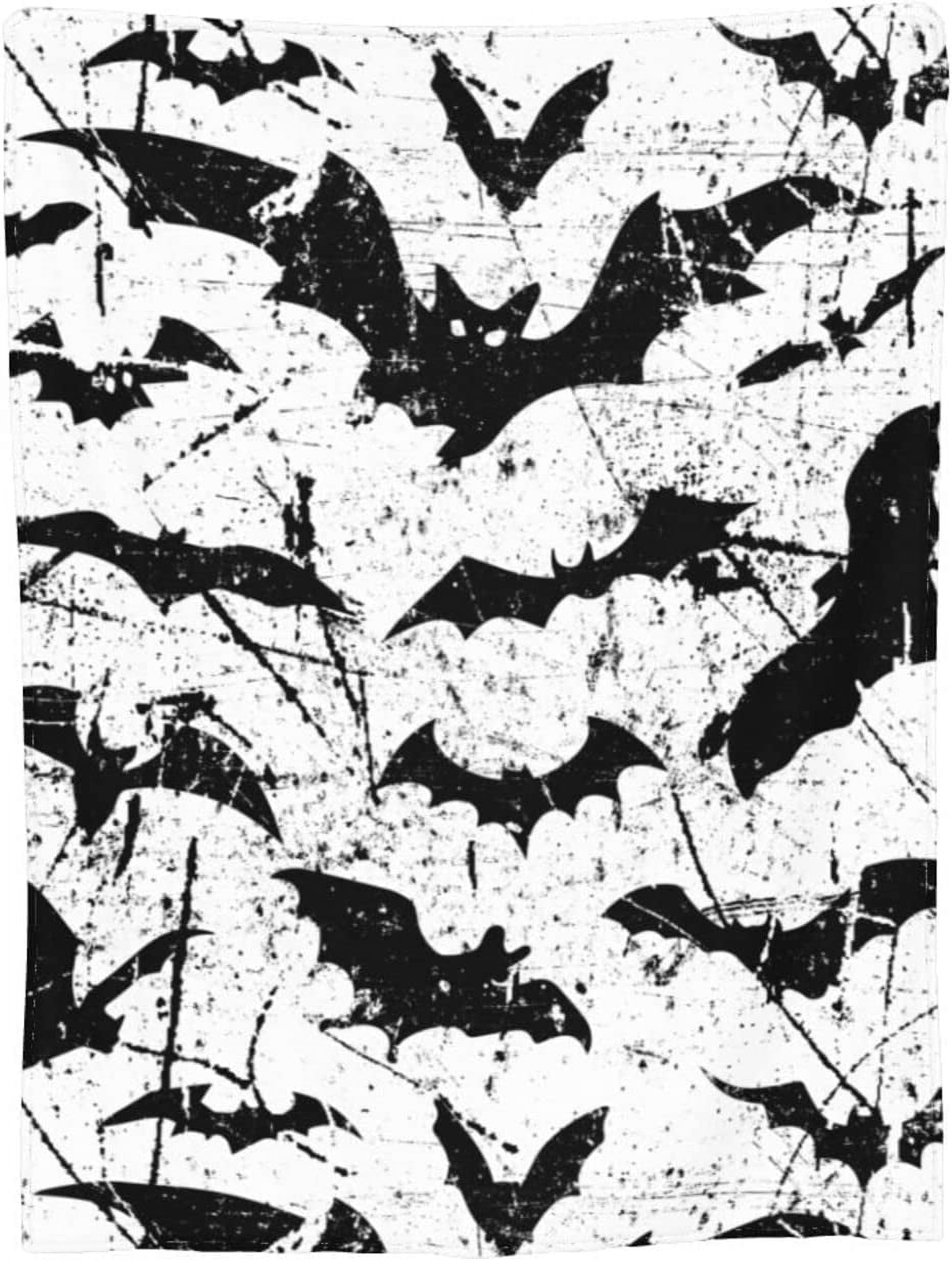 Halloween Bat Throw Blanket Super Soft Warm Bed Blankets for Couch Bedroom Sofa Office Car, All Season Cozy Flannel Plush Blanket for Girls Boys Adults, 50"X40"