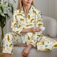 thumbnail image 6 of Pofeuu Leopard Print Print Womens Pajamas Set Long Sleeve Sleepwear Button Down Nightwear Soft Pj Lounge Sets Button Down Pajamas Women-Medium, 6 of 7