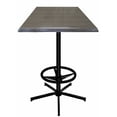 thumbnail image 3 of Indoor/Outdoor 42" Tall OD216 Black Table Base with 30" x 30" Square Indoor/Outdoor Greystone Top by the Holland Bar Stool Co., 3 of 4