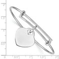 thumbnail image 3 of White Sterling Silver bracelet Bangle Rhodium-plated Heart Dangle, 3 of 3