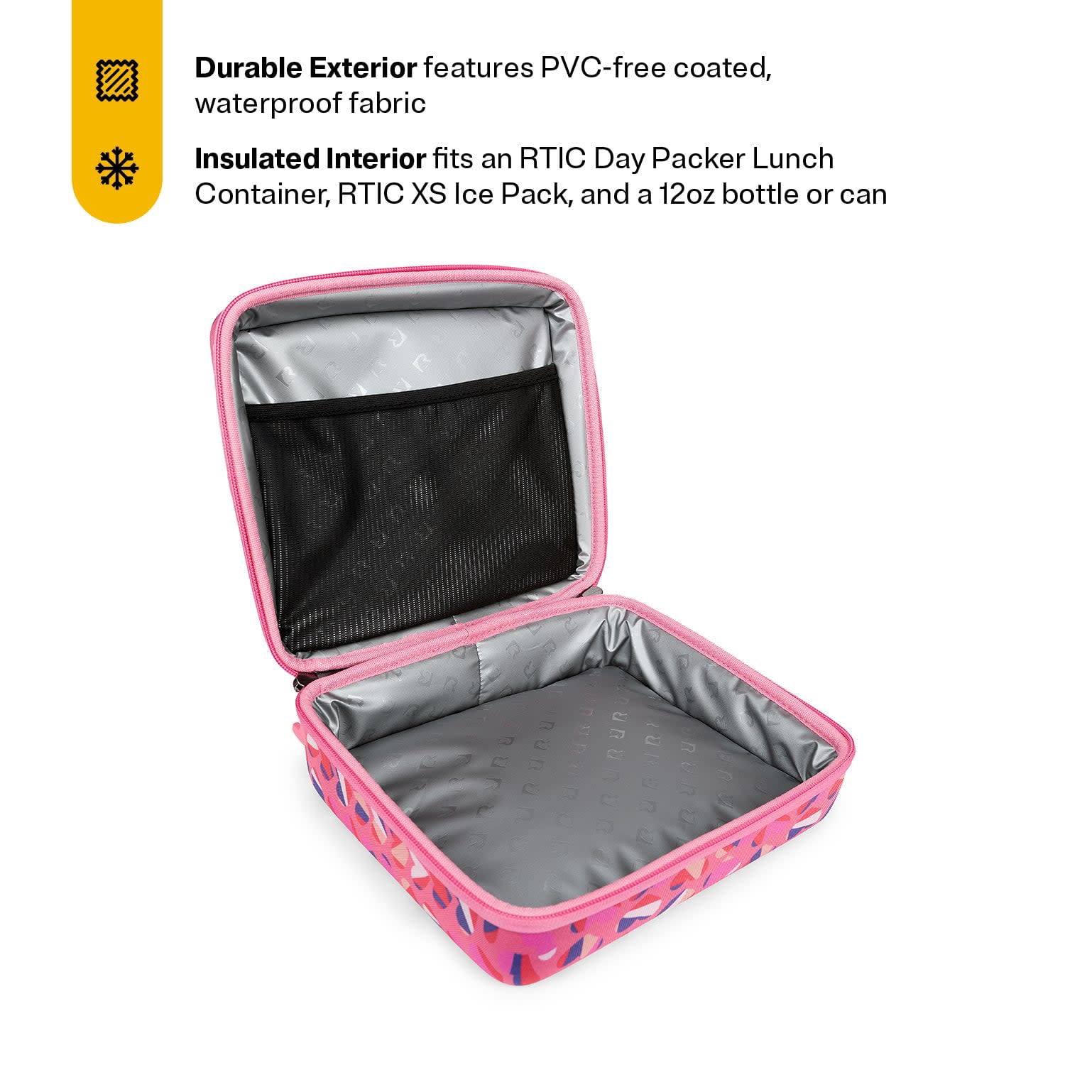 RTIC Day Packer Lunch Box, Insulated Lunch Container, Zipper Closure, Waterproof Fabric Sweet Hearts