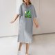 thumbnail image 5 of Vestido Corto de Verano Cuello Redondo Estilo de Camiseta de Longitud de Tobillo de Manga Corta, Altamente Elástico para Pijamas Y Ropa Interior Sexy, 5 of 8