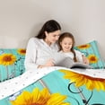 thumbnail image 5 of Castle Fairy Floral Sunflowers Queen Comforter Set,Butterflies Bedding Comforter Set, 5 of 8