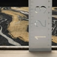 thumbnail image 4 of Well Woven Abstract Dunes Modern Retro Marble Flat-Weave Black Gold 5'3" x 7'3" Area Rug, 4 of 7