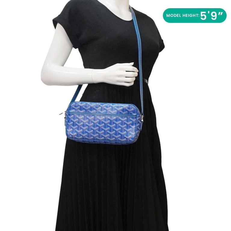 Pre-Owned Goyard Sac Cap Vert PM Canvas Shoulder Bag Blue