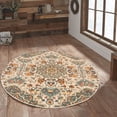 thumbnail image 1 of Alfombra Turca Decorativa Redonda Vintage Blossom Echo Para Sala Recámara Cocina Hotel Oficina 150x150 cm Sams depot, 1 of 5
