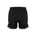 thumbnail image 2 of iiniim Kids Girls Ruffled Lace Hem Bloomer Shorts Breathable Safety Pants Black 150, 2 of 7