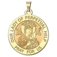 thumbnail image 2 of Picturesongold.Com Our Lady of Perpetual Help Religious Medal  - 3/4 inch Size of a Nickel -Sterling Silver, 2 of 2