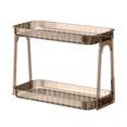 thumbnail image 1 of Countertop Cosmetic Organizer, Clear Cosmetic Rack Double Layer Exquisite Detachable  for Dressing Table for Bedroom Transparent Color,Smoke Gray,Dark Brown, 1 of 8