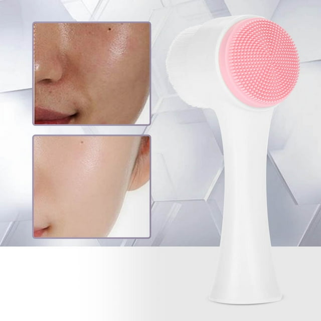 Cepillo facial BuyWeek cepillo limpiador de silicona de doble cara 3D color azul