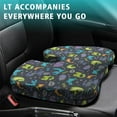 thumbnail image 4 of Premium Dinosaur Pattern Memory Foam Seat Cushion Ergonomic Chair Pad for Office Chair, Car, Airplane & Bleachers Sciatica, Tailbone Hip & Back Pain Relief - Chair Cushion for Long Office Workers., 4 of 5