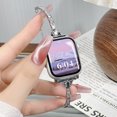 thumbnail image 3 of Compatible with Apple Watch 38/40/41/42mm(S10) Bracelet Strap Band,With Adjustable Chain,Slim Metal Sparkle Replacement Dressy Jewelry Bracelet Wrist Band with Bling Diamond,Silver, 3 of 6