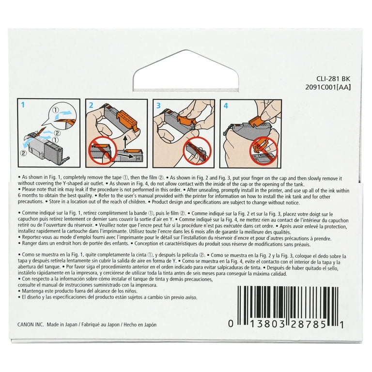2091C001 (CLI-281) ChromaLife100+ Ink, 750 Page-Yield, Black 2091C001 (CLI-281) ChromaLife100+ Ink, 750 Page-Yield, Black