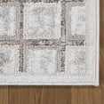 thumbnail image 6 of Luxe Weavers Modern Geometric Grid Mushroom 2x7 Runner Rug, 6 of 8