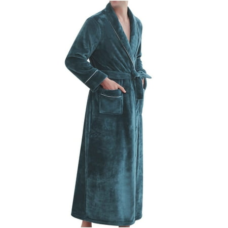 

Cotonie Autumn and Winter Thickening and Lengthening Flannel Warmth Beibei Fleece Men s and Women s Pajamas Bathrobe