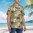 thumbnail image 2 of KLL Men's Hawaiian Shirt Short Sleeve Button Down Beach Shirts-Hawaiian Style, 2 of 5