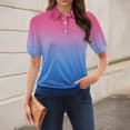 thumbnail image 2 of Yubnlvae 2025 Women's Trendy Summer Collared Blouses - Short Sleeve, Wrinkle-Resistant, Lightweight for Vacation & Office Casual Blue L, 2 of 7