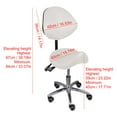 thumbnail image 5 of Mulaxen Saddle Stool, Saddle Stool Rolling Chair With Wheels 400 Lbs Weight Capacity, Heavy Duty Rolling Stool ,Height Adjustable,360 Swivel,Wide Thick Seat Padding (Premium White), 5 of 5