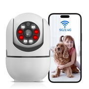 Sovmiku Baby Monitor Camera, 360° Wireless 5G with Safety Alerts,1080P HD WiFi Camera for Human & Pet Detection, Home Security Camera with Two-Way Audio, Motion Tracking