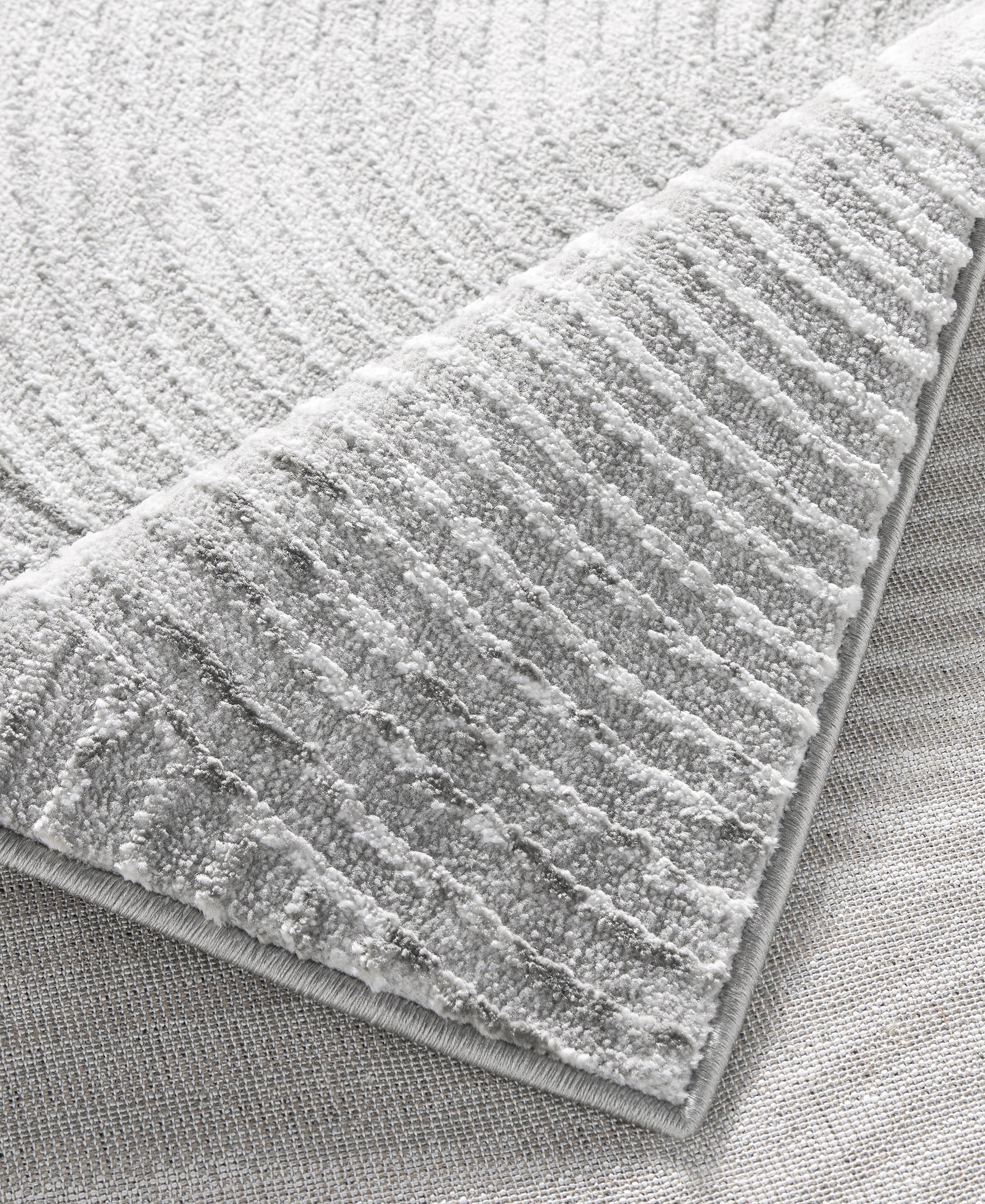TOWN & COUNTRY LUXE Maya Soft Arches Neutral Indoor Area Rug with High-Low Texture, Grey, 7'10"x10'2"
