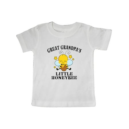 

Inktastic Cute Bee Great Grandpa s Little Honeybee with Stars Gift Baby Boy or Baby Girl T-Shirt