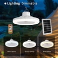 thumbnail image 4 of Ventilador de techo con luz y energía solar | Lámpara colgante recargable con control remoto | Ventilador silencioso de 33 cm para dormitorio, oficina, exteriores y camping, 4 of 9