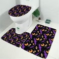 thumbnail image 2 of Halloween Bats Moons and Eyes Bathroom Rugs Sets 3 Piece,Toilet Cover Set,Absorbent Non Slip Bathroom Mats Sets with U-Shaped Contour Rug Toilet Rug Set, 2 of 5