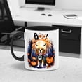 thumbnail image 3 of Happy Halloween Vampire Beagle BOO with Pumpkins Fun and Spooky 11oz Accent Two-tone Mug Beagles Dog Lover Gifts Idea Coffee Tea Cup - 00018, 3 of 5