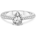 thumbnail image 3 of 2 Carat IGI Certified Pear Shape Lab Grown Diamond Engagement Ring | 14K White Gold | Amy Tapered Eternity Lab Diamond Ring | FG-VS1-VS2 Quality Friendly Diamonds, 3 of 5