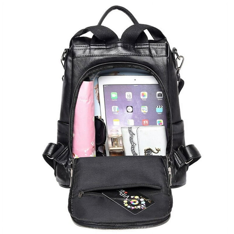 CoCopeaunts New Women Backpacks Soft Leather Fashion Casual Tassel Bags Female Shoulder Bag Large Capacity School Backpack for Teenage Girls Walmart