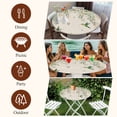 thumbnail image 7 of Watercolor Floral Round Tablecloth, Fitted Table Cover with Elastic for 36"-44" Round Tables, Spring Flowers Birds Plants Country Beige Table Cloth Outdoor Indoor Dinning Party Waterproof Tablecloths, 7 of 7