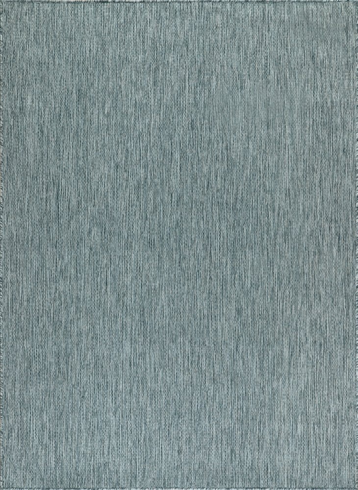 Beverly Rug Indoor/Outdoor Area Rugs, Waterproof Patio Porch Garden Carpet, Aqua Blue, 8'x10