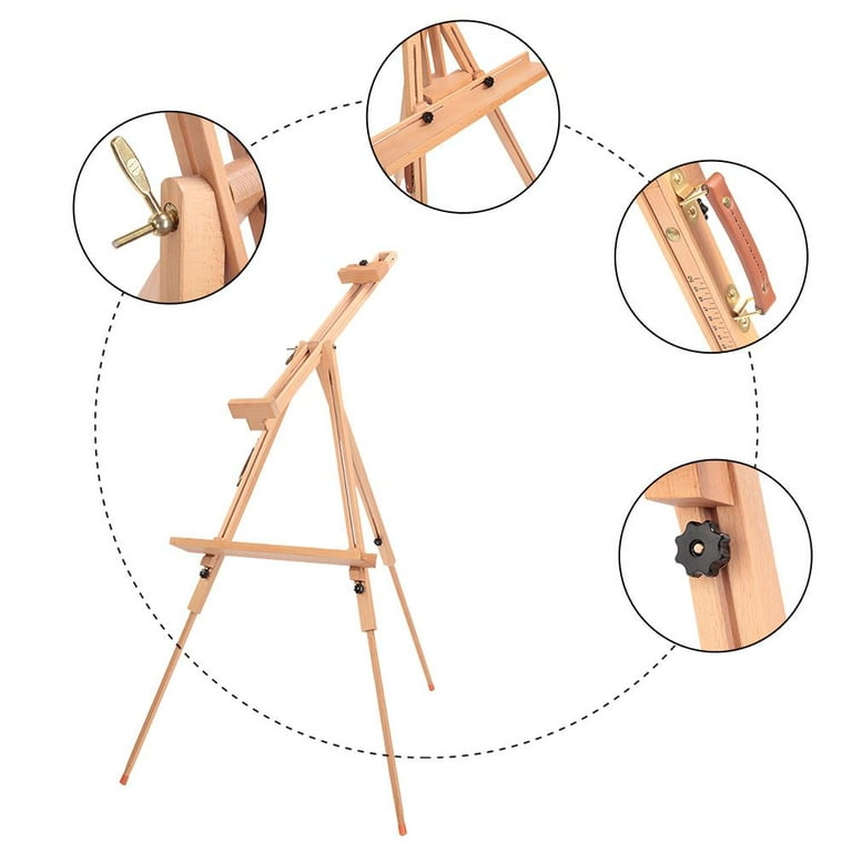 Instant Display Easel Stand - 63 Tripod Collapsible Portable Artist Floor  Easel - Easy Folding Telescoping Adjustable Art Poster Metal Stand for  Display Show 