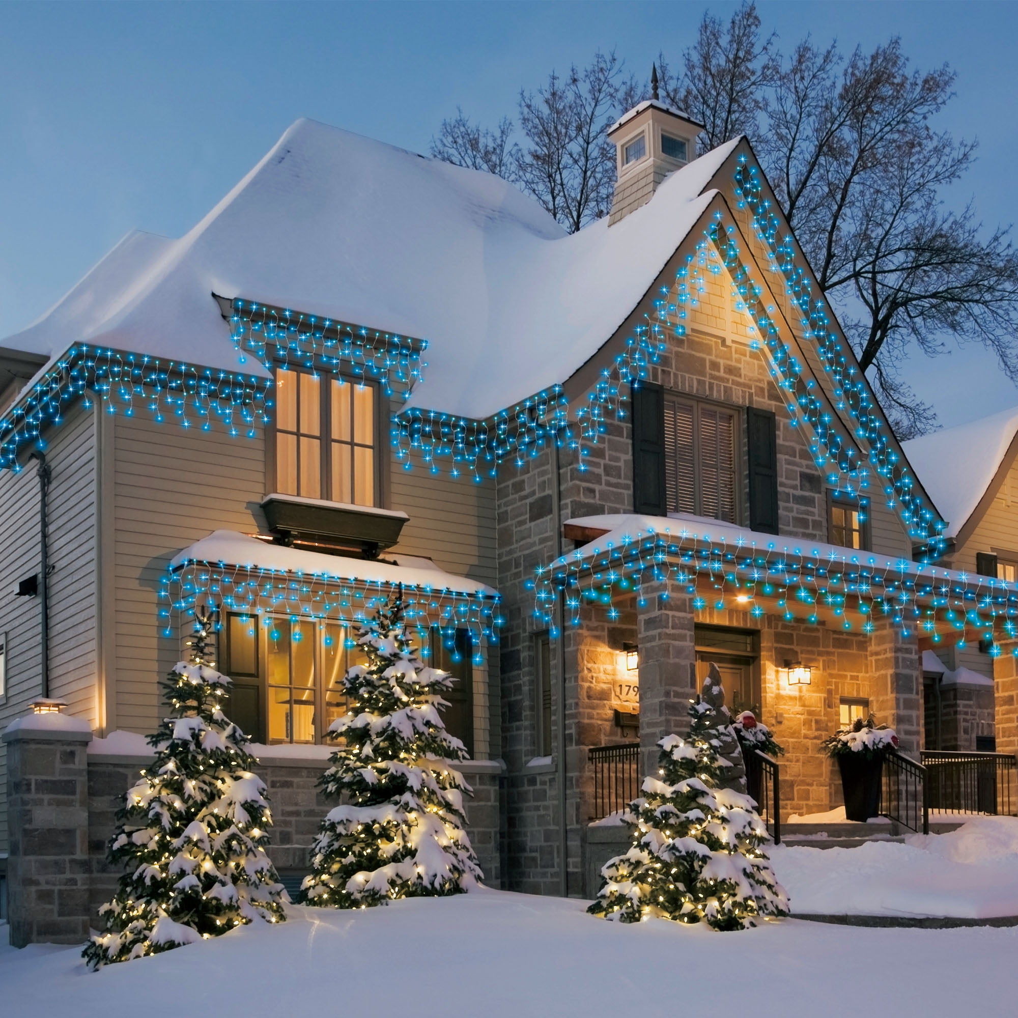 Holiday Time - Brandclub - 200-Count Blue LED High-Density Icicle